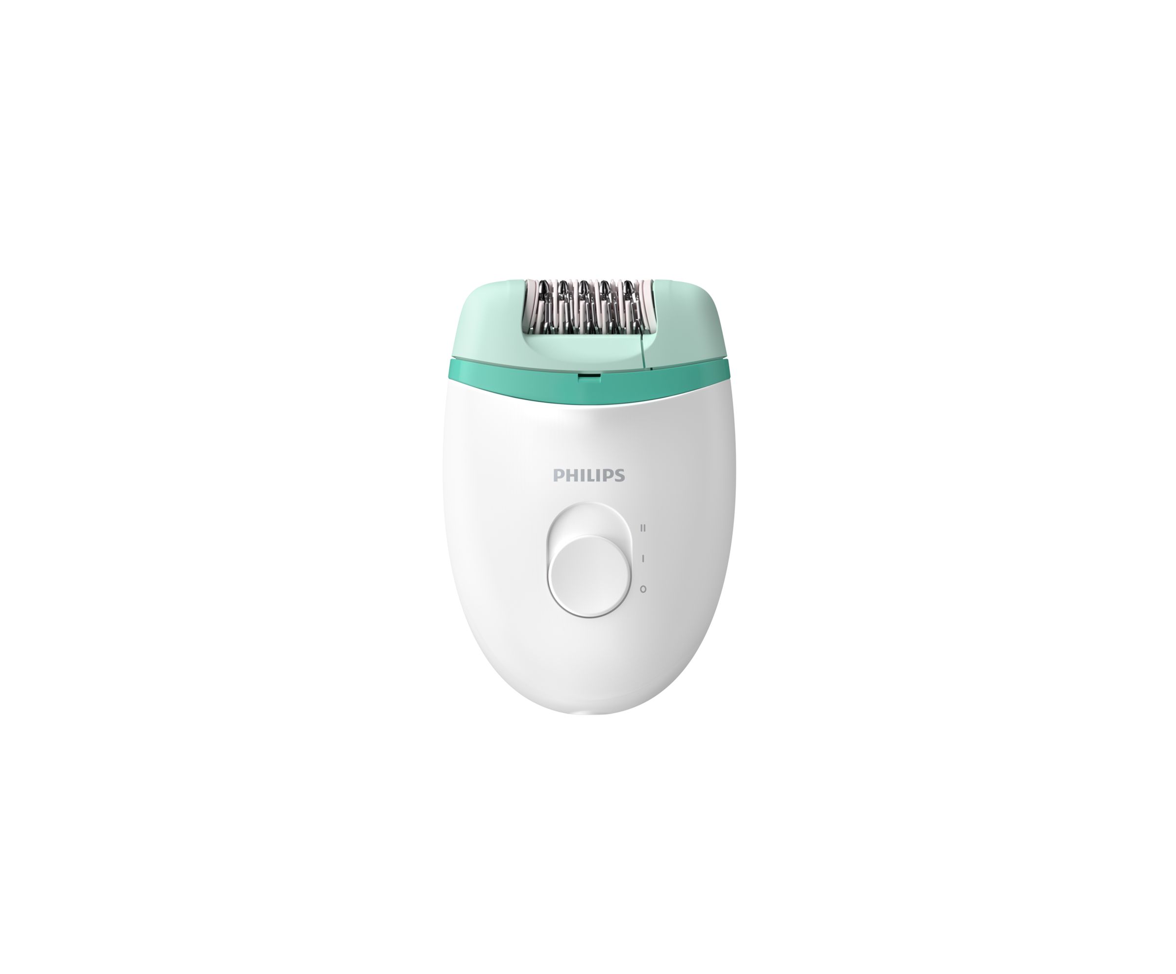 Philips Satinelle Essential Epilatore compatto con cavo bianco e verde BRE224/00