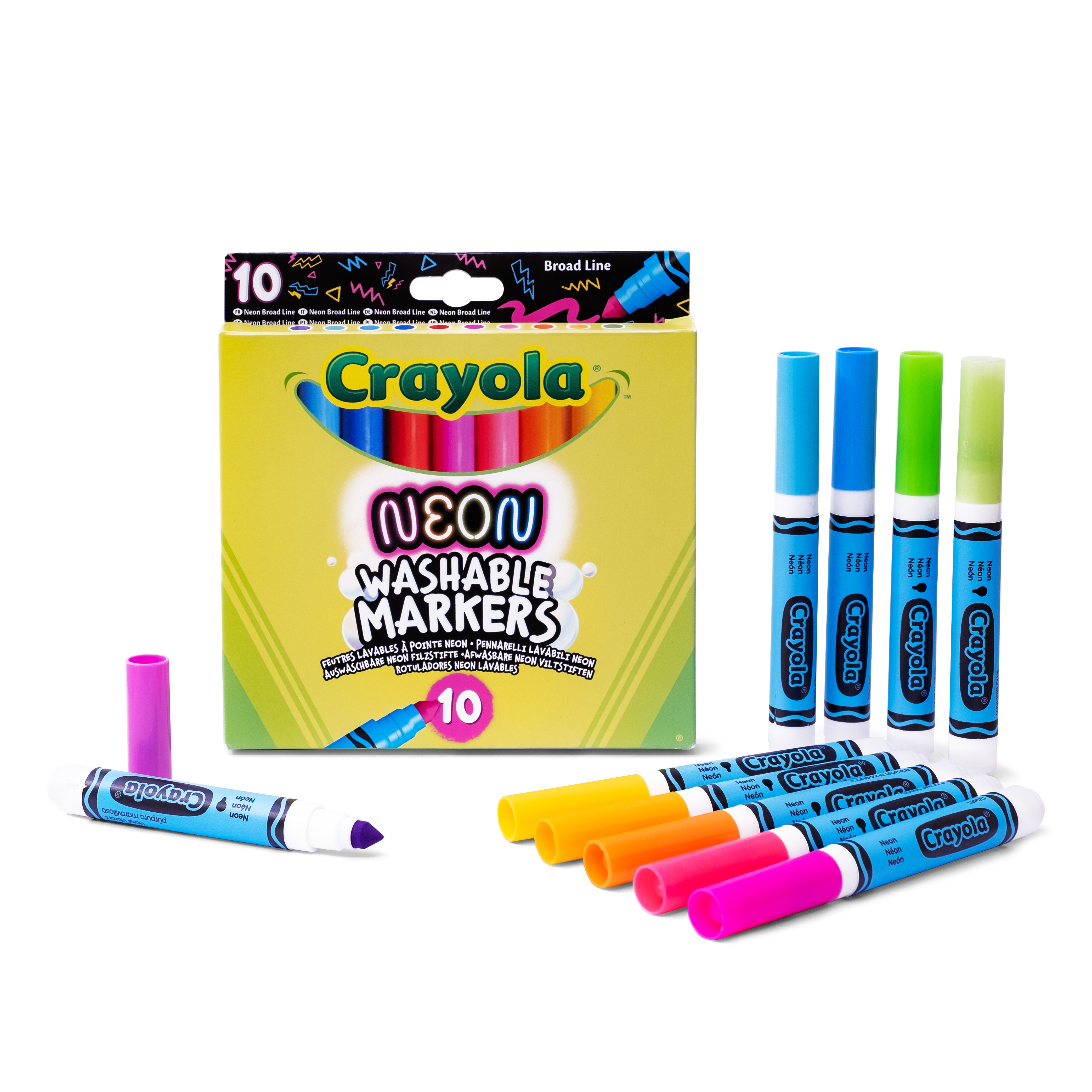 Crayola 10 Pennarelli punta maxi lavabili Neon