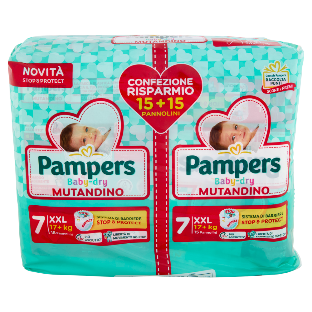 Pampers Baby-dry Mutandino XXL 15 + 15 pz