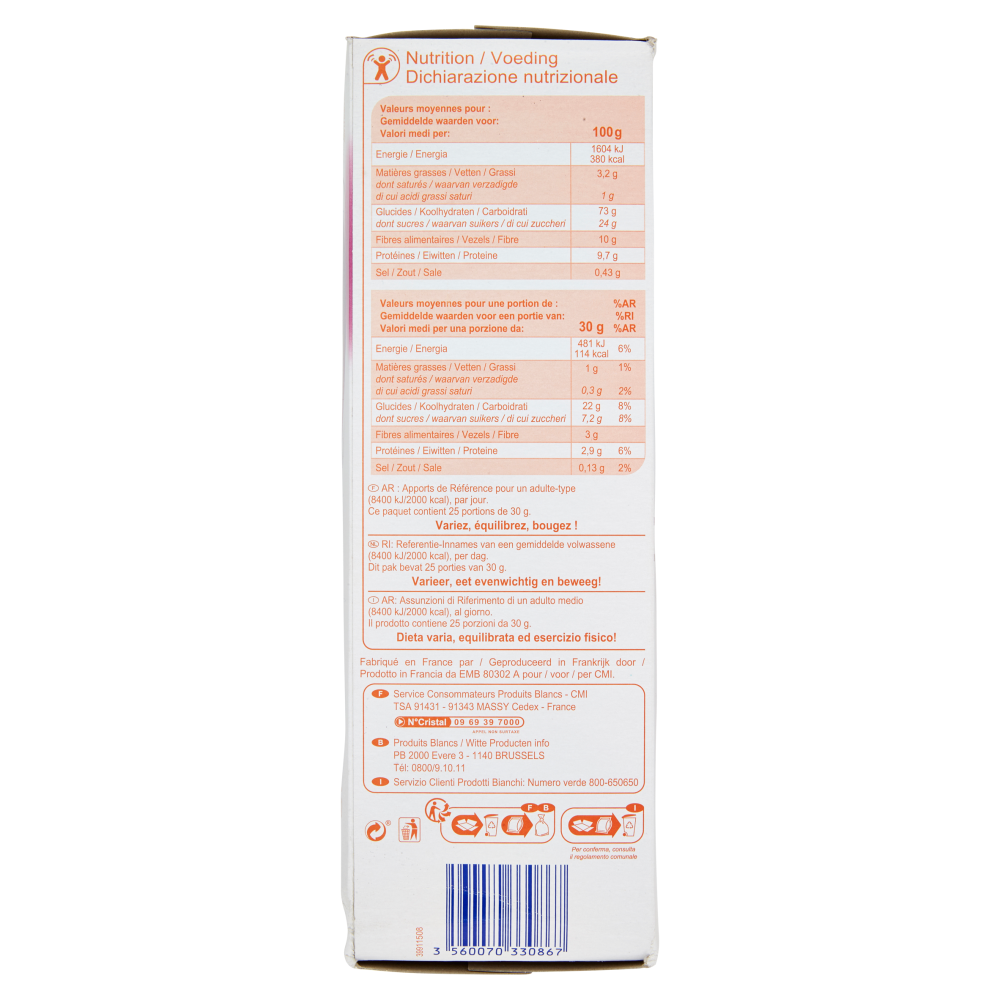 Palline di cereali estrusi al cioccolato 750 g