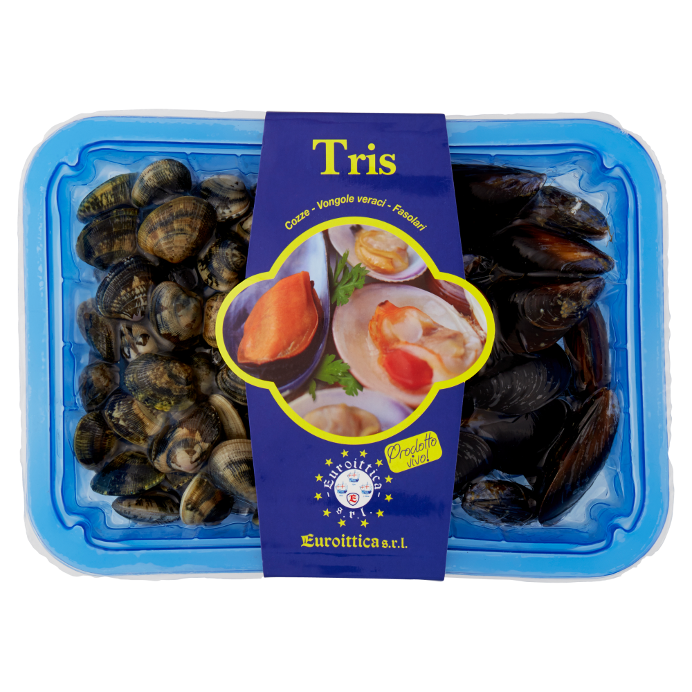 Euroittica Tris Cozze - Vongole veraci - Fasolari 1 KG
