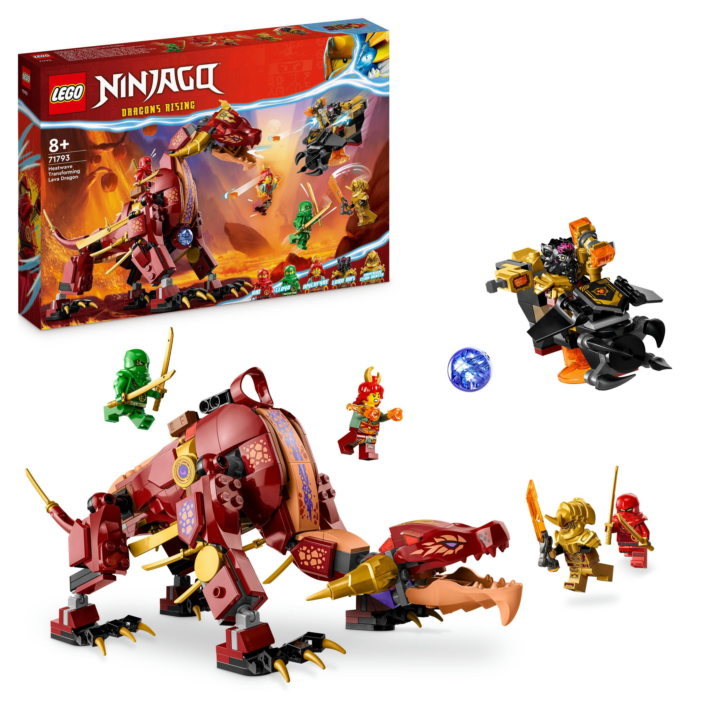 LEGO NINJAGO Dragone di Lava Transformer Heatwave