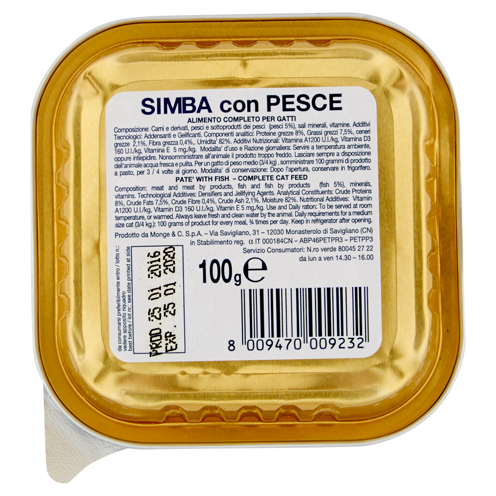 Simba Patè con Pesce 100 g