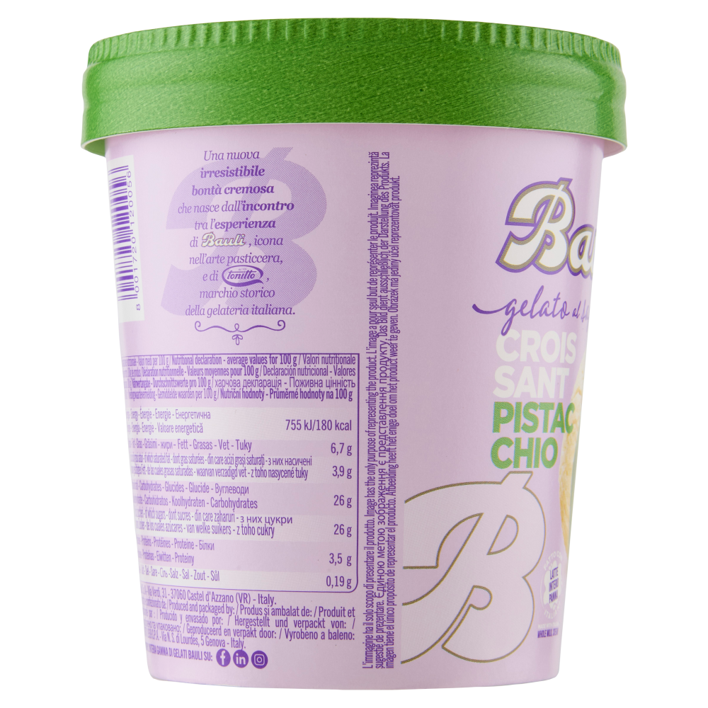Bauli gelato al sapore di Croissant Pistacchio 275 g
