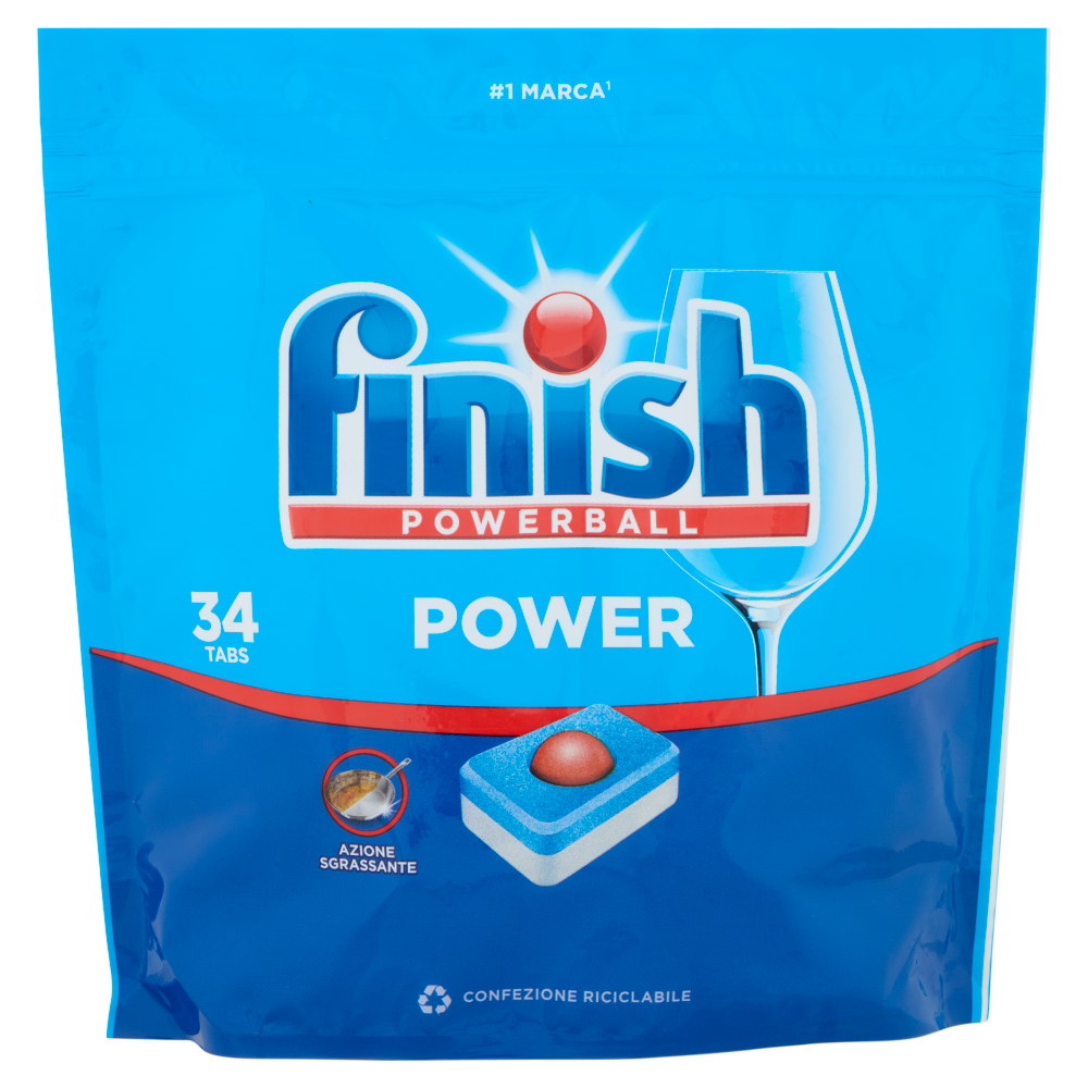 Finish Power Regular pastiglie lavastoviglie 34 lavaggi 544 g