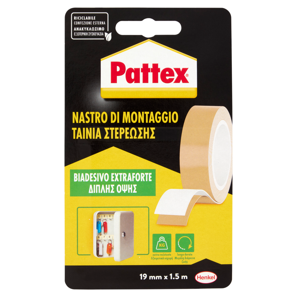 PATTEX Biadesivo Extraforte 19mmx1,5m