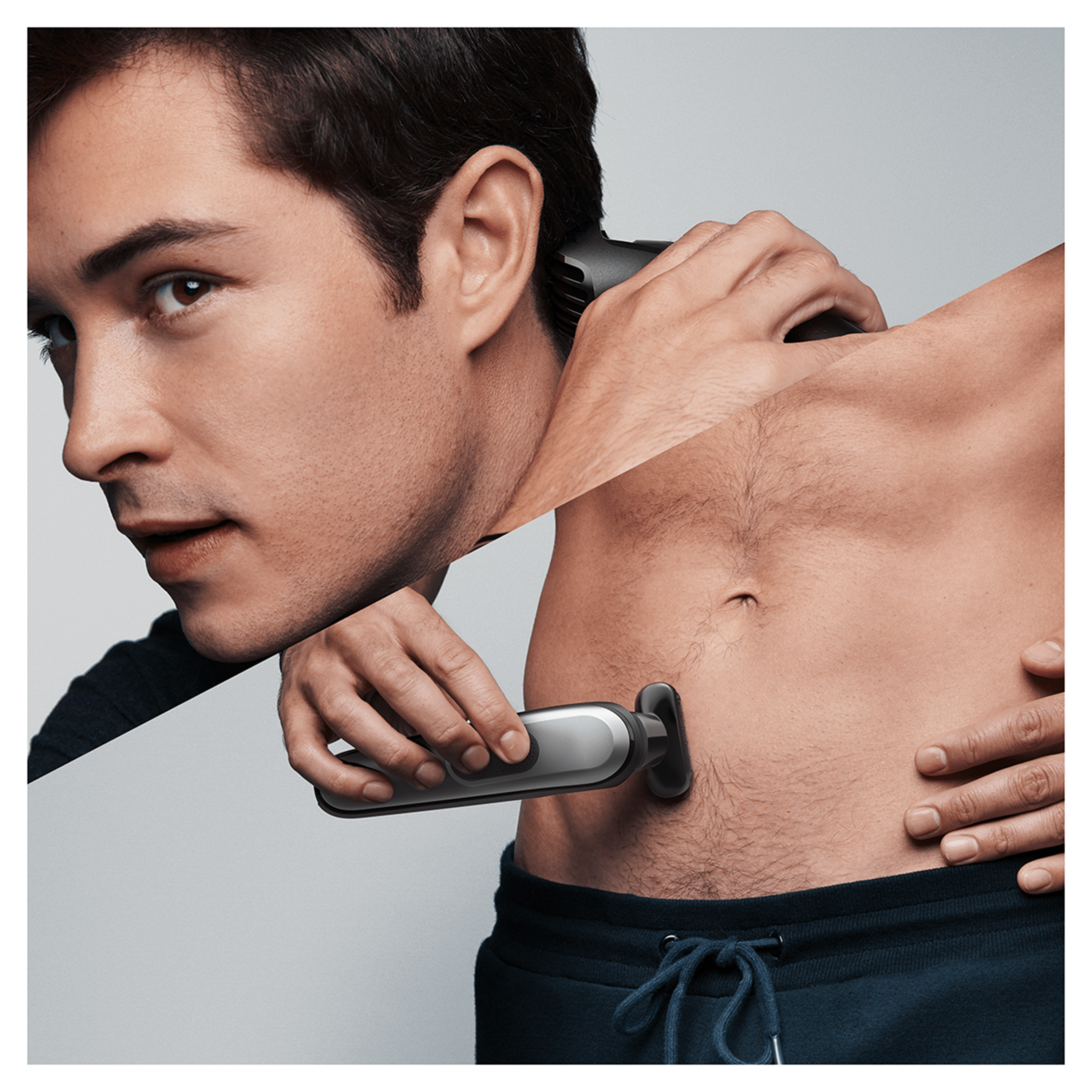 Braun Regolabarba Uomo MGK7221 Rifinitore 10-In-1, Rifinitore Corpo E Tagliacapelli, Progettato Per Durare Il Doppio*, Grigio Scuro