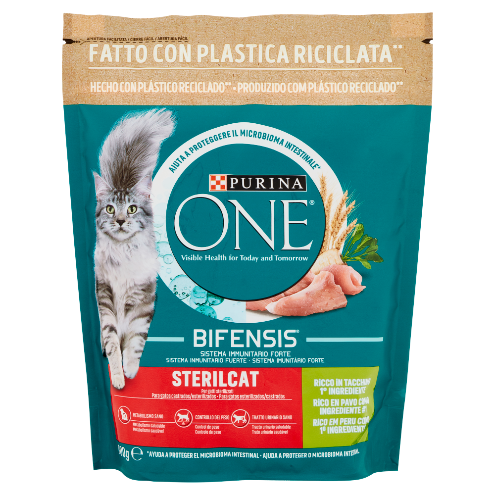 PURINA ONE Bifensis Sterilcat Tacchino e Frumento 800 g  