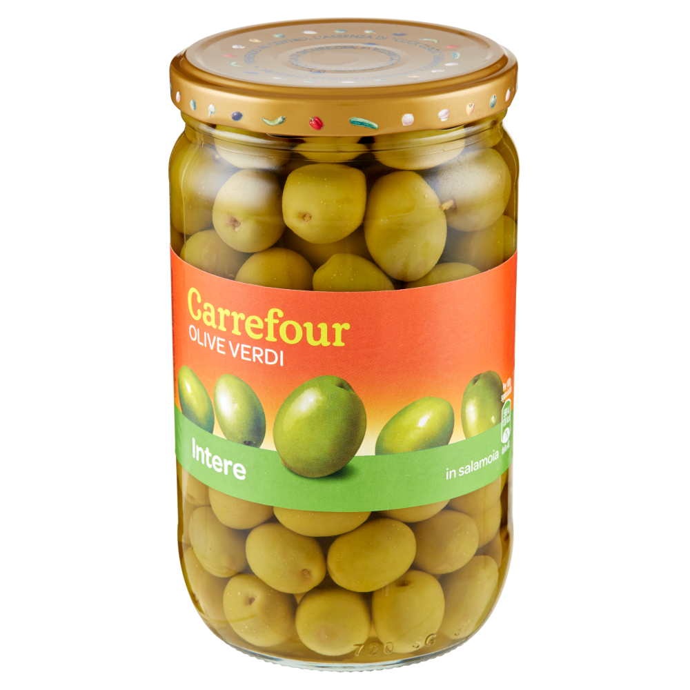 Carrefour Olive Verdi Intere in salamoia 700 g