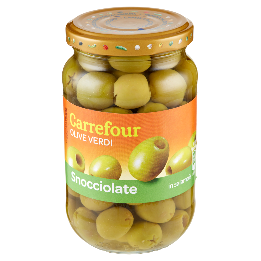 Carrefour Olive Verdi Snocciolate in salamoia 350 g