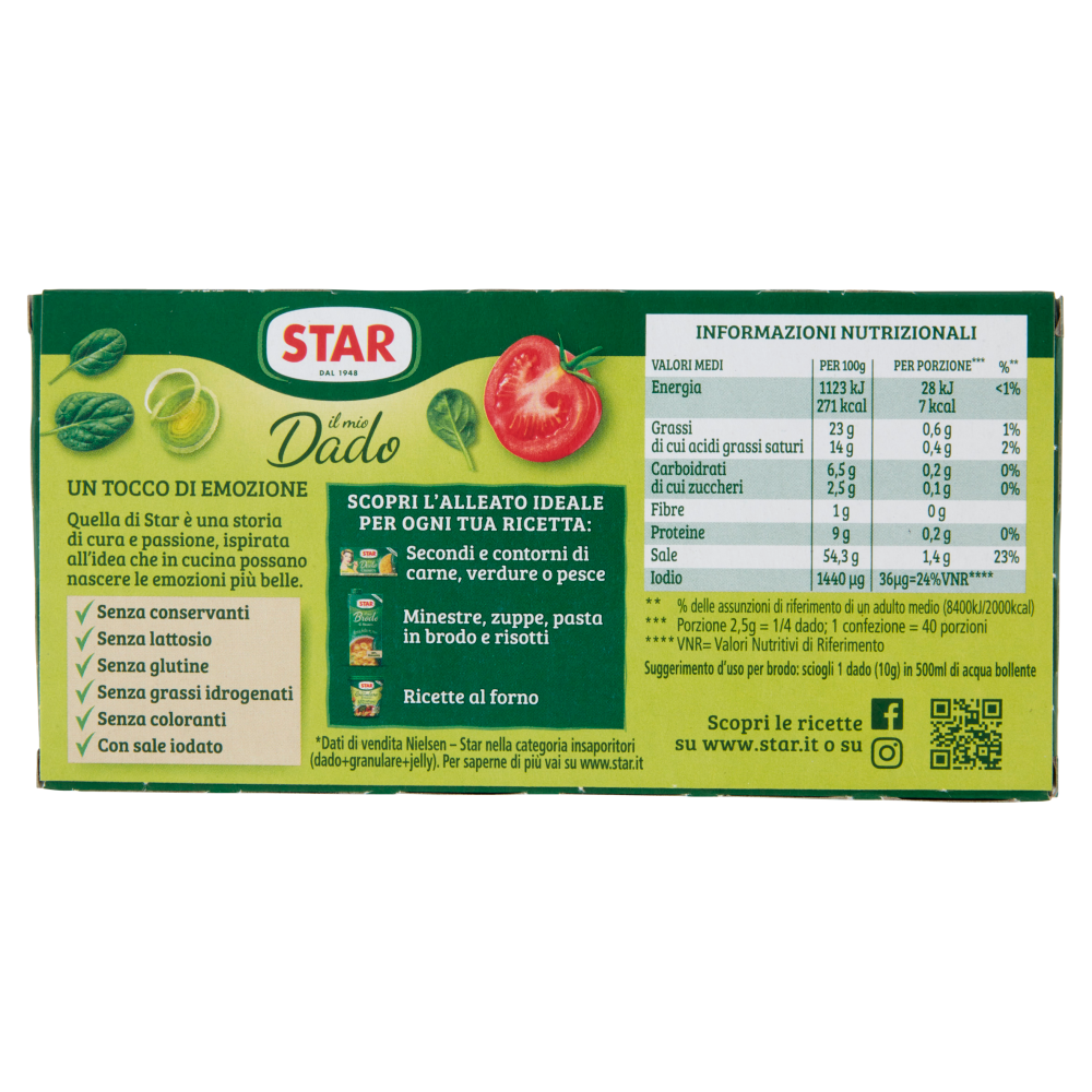 Star il mio Dado Vegetale 10 Dadi 100 g