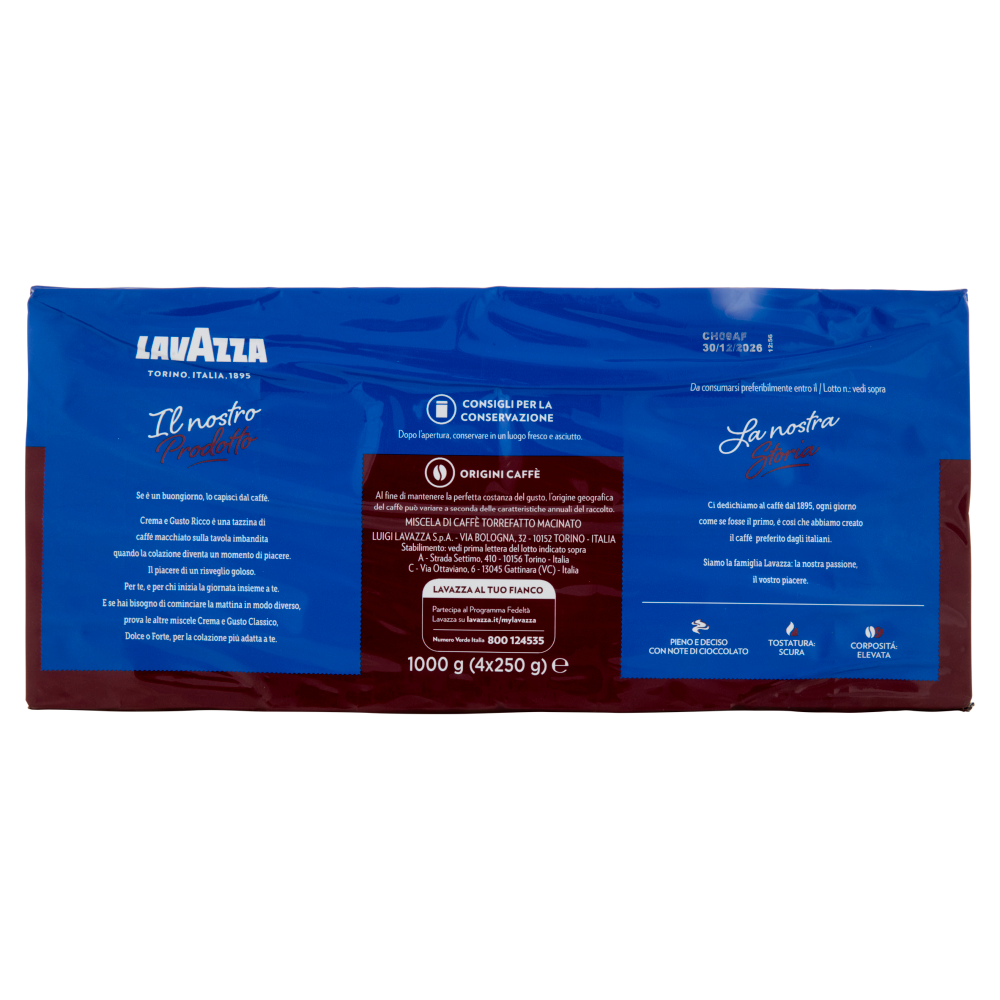 Lavazza crema e gusto Ricco 4 x 250 g