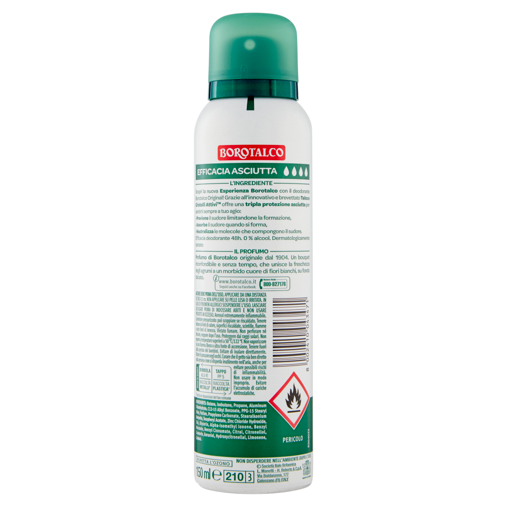 Borotalco Original Profumo di Borotalco Deo Spray 150 ml