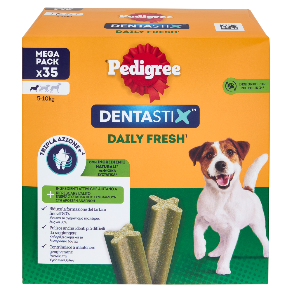 Pedigree Dentastix Fresh Snack per igiene orale Cane Piccolo 35 Pezzi 550 g