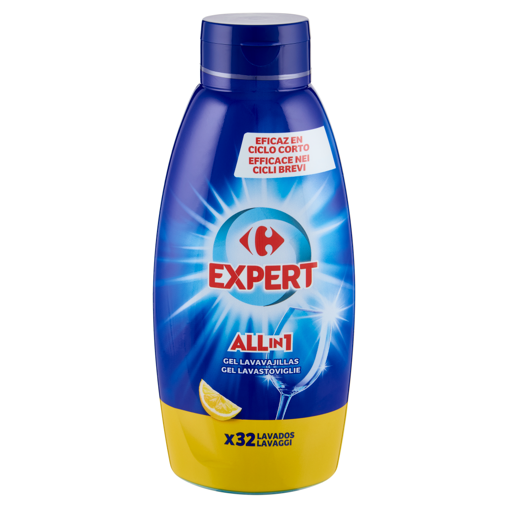 Carrefour Expert All in 1 Gel Lavastoviglie Limone 640 ml