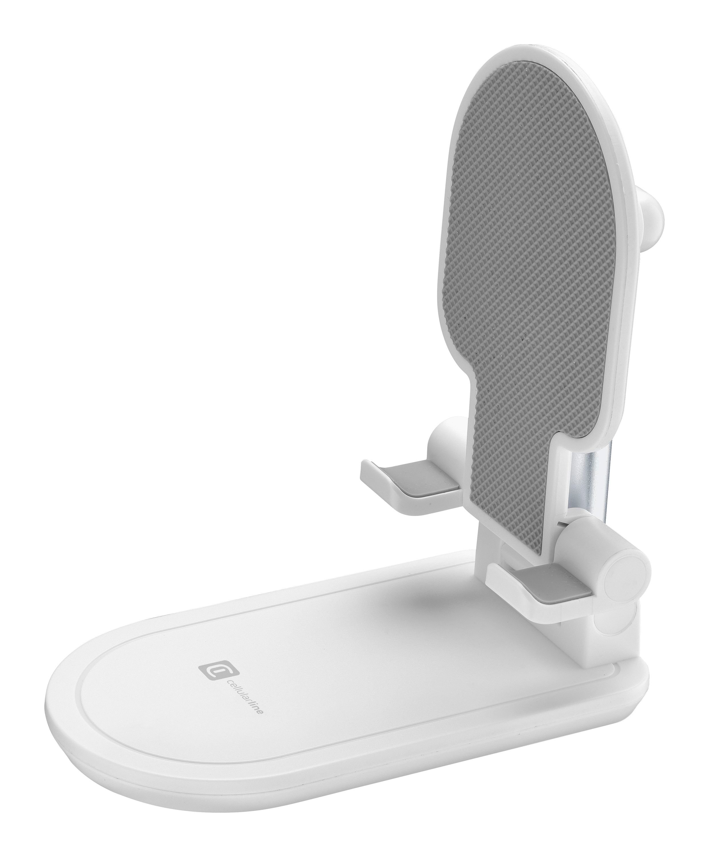 Cellularline Table Stand - Universale per Smartphones e Tablets Supporto da tavolo pieghevole per smartphones e tablets