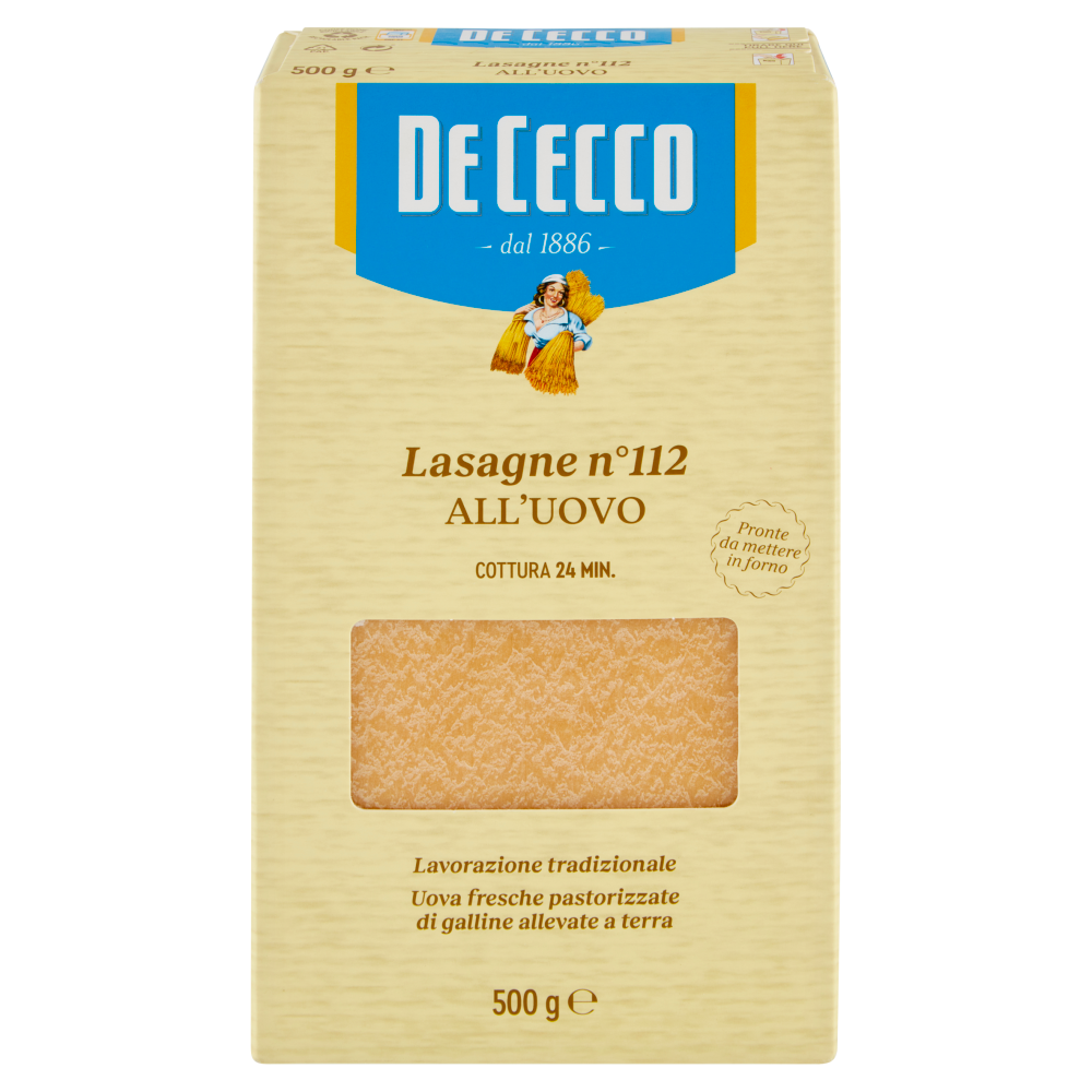 De Cecco Lasagne n°112 all'Uovo 500 g