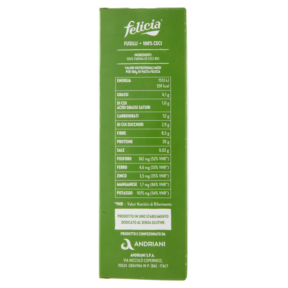 felicia Fusilli Ceci Bio 250 g
