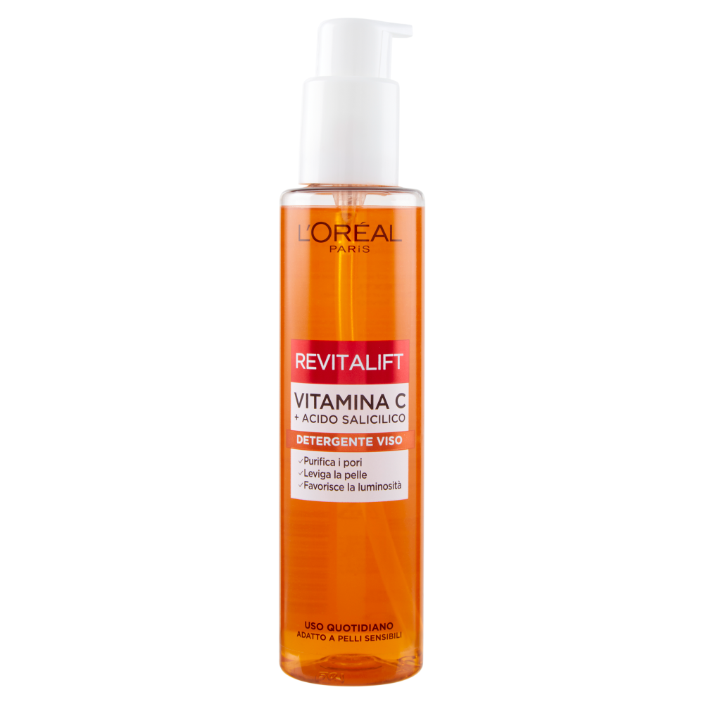 L'Oréal Paris Revitalift Detergente Viso Vitamina C + Acido Salicilico, 150 ml