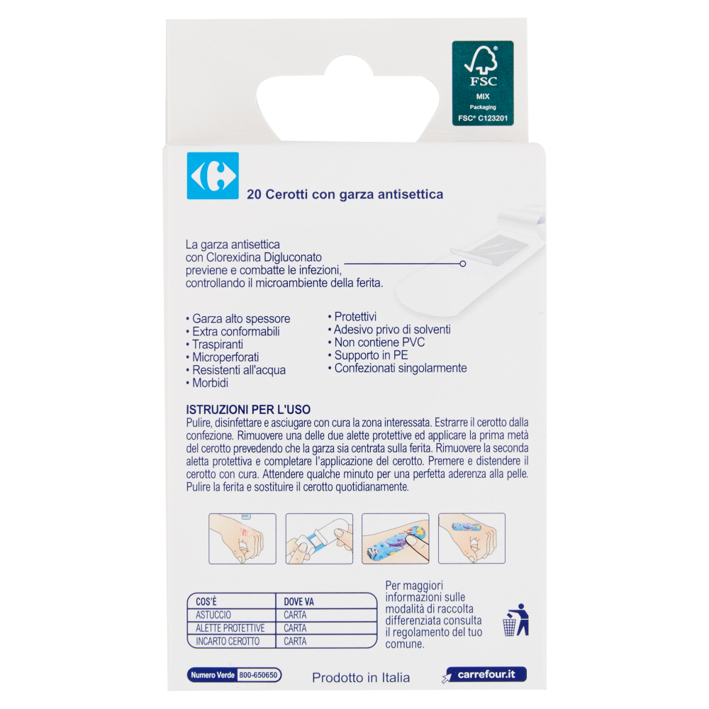 Carrefour Bambini Cerotti Medi 7x2 cm 20 pz
