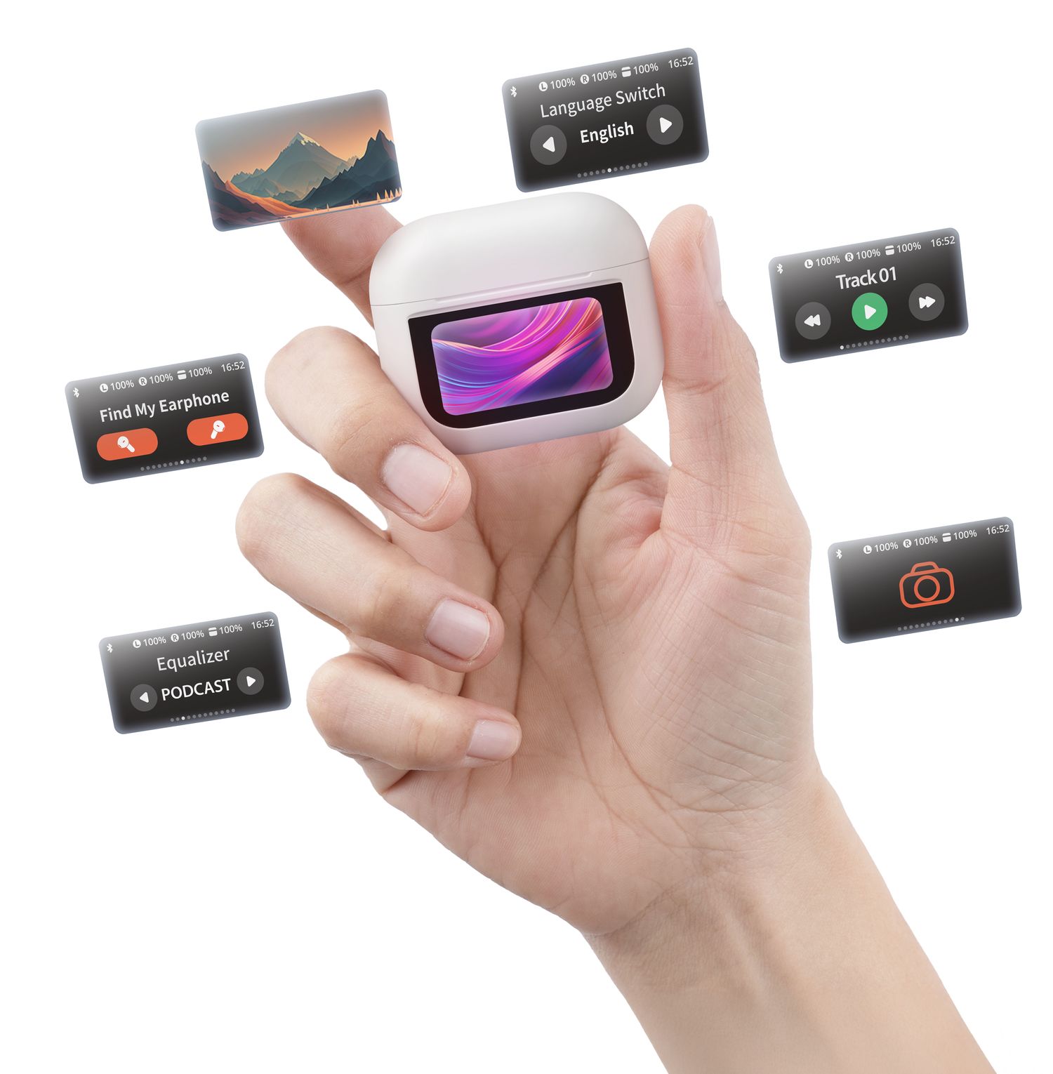 Music Sound GROOVE Auricolare TWS con display touch multi-funzione