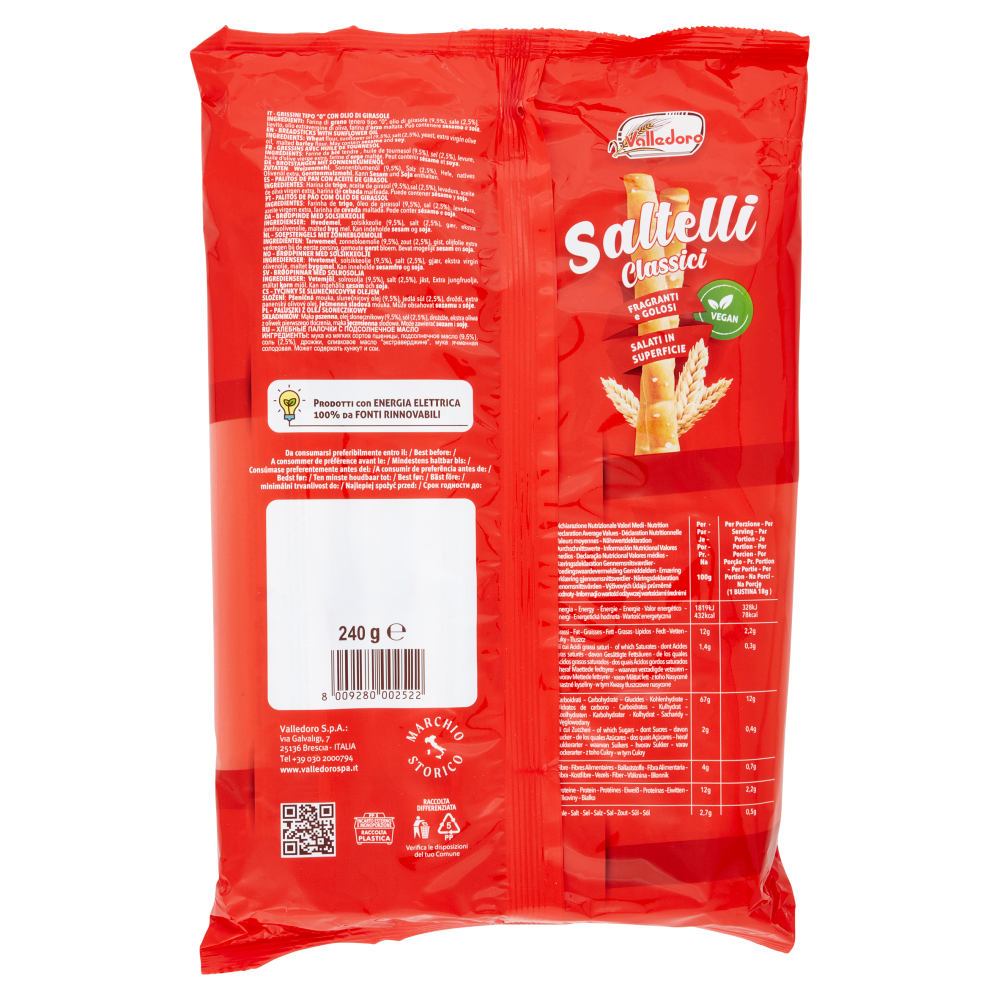 Valledoro Saltelli Classici 240 g