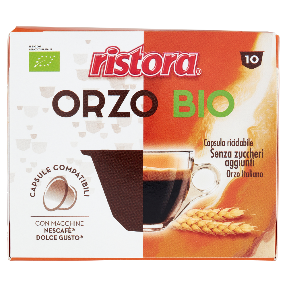 ristora Orzo Bio Capsule Compatibili con Macchine Nescafè Dolce Gusto 10 x 3 g