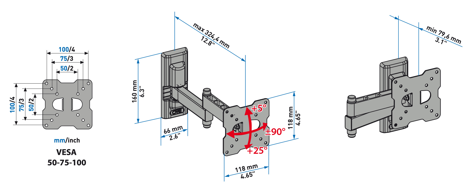 Meliconi CME EDR100 63,5 cm (25") Nero