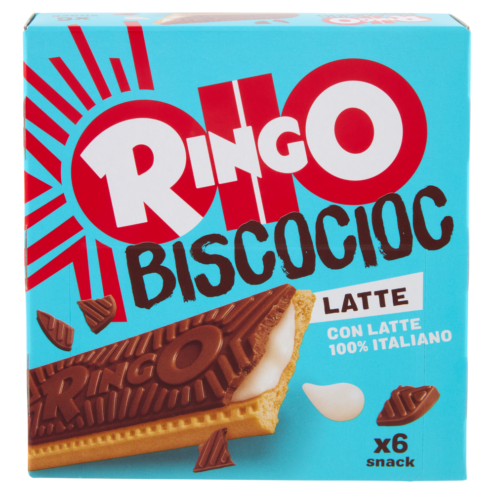 Ringo Snack Biscocioc con Latte Italiano 6 porzioni 162g