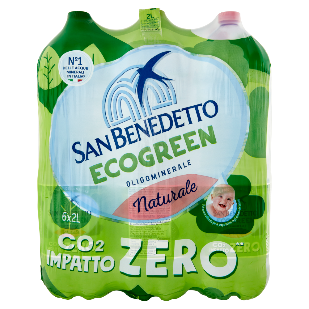 San Benedetto Acqua Naturale dal Parco della Majella Ecogreen 6 x 2 L