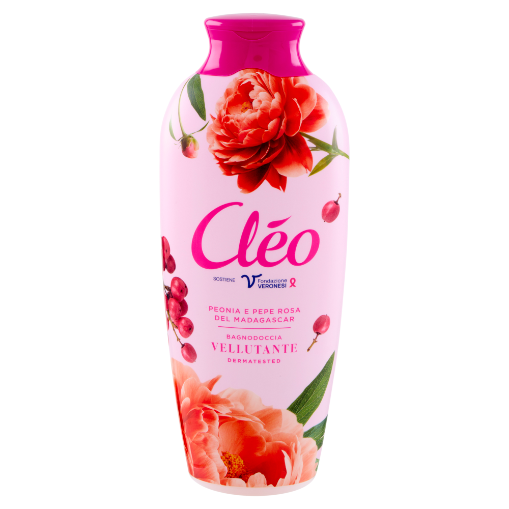 Cl&eacute;o Peonia e Pepe Rosa del Madagascar Bagnodoccia Vellutante 750 ml