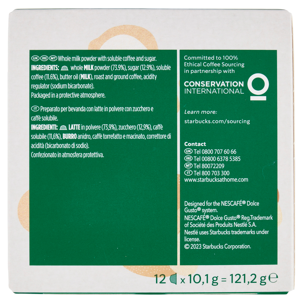 STARBUCKS Caffè Latte by Nescafé Dolce Gusto 12 Capsule 121,2g