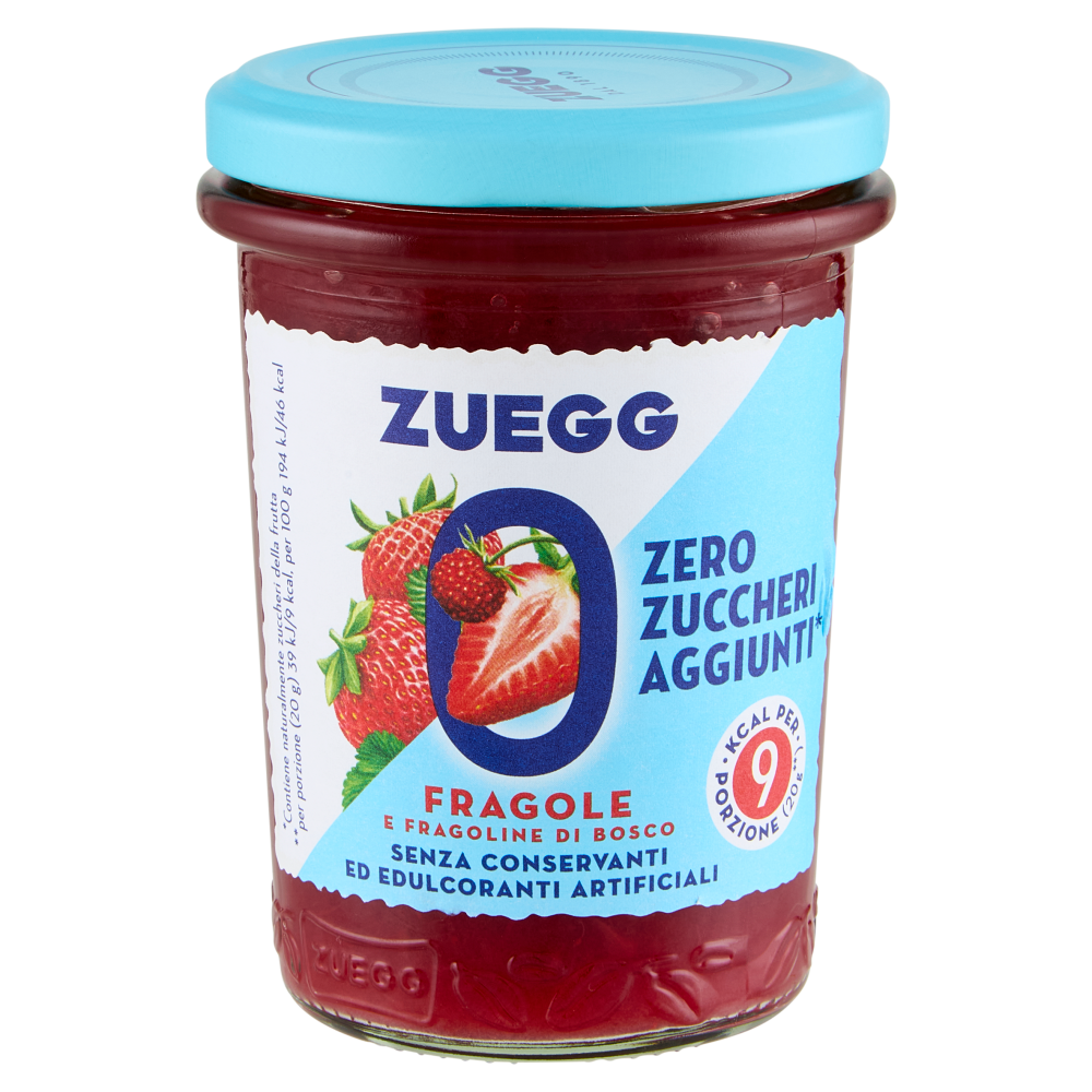 Zuegg Zero Zuccheri Aggiunti* Fragole e Fragoline di Bosco 220 g