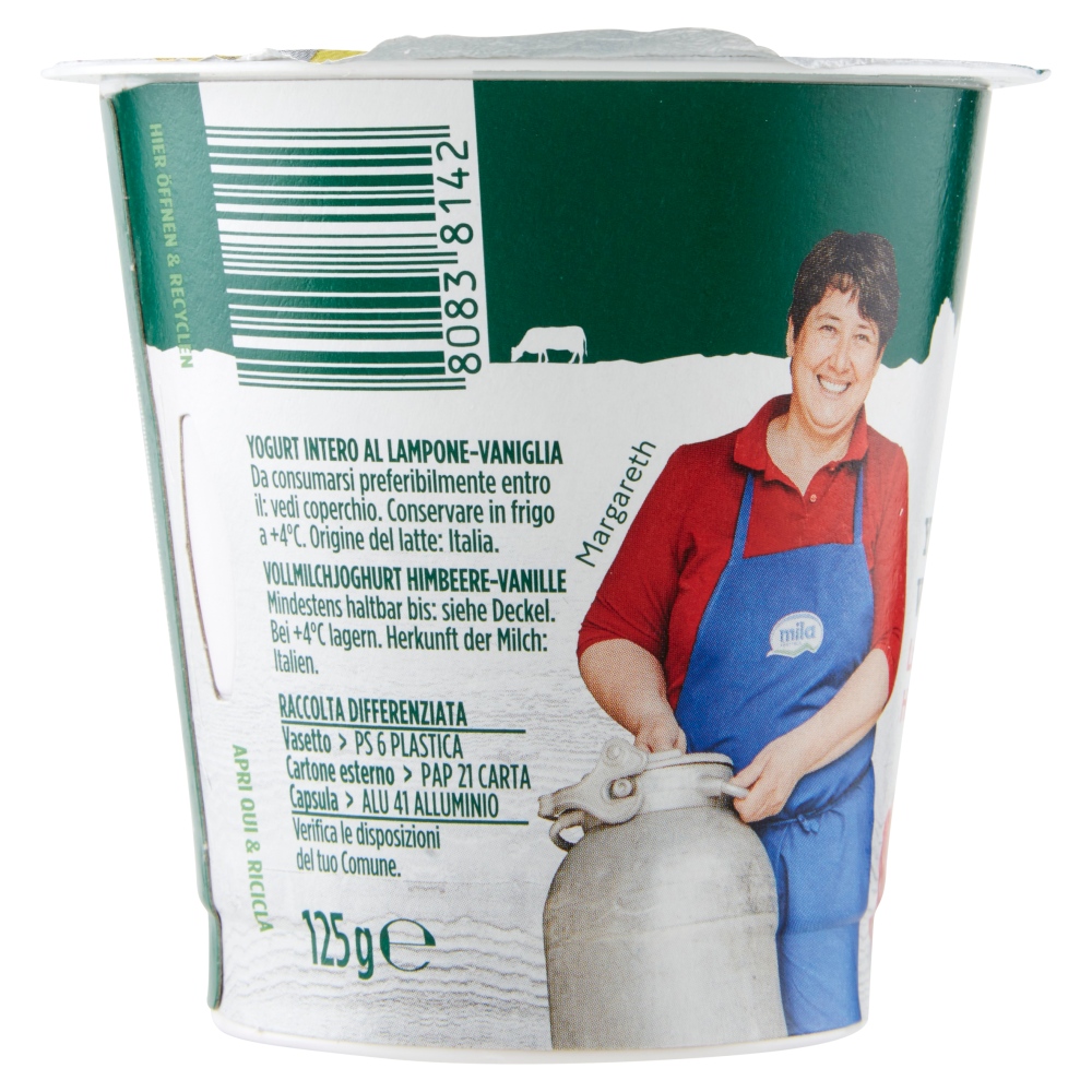 mila Yogurt Intero Lampone - vaniglia 125 g