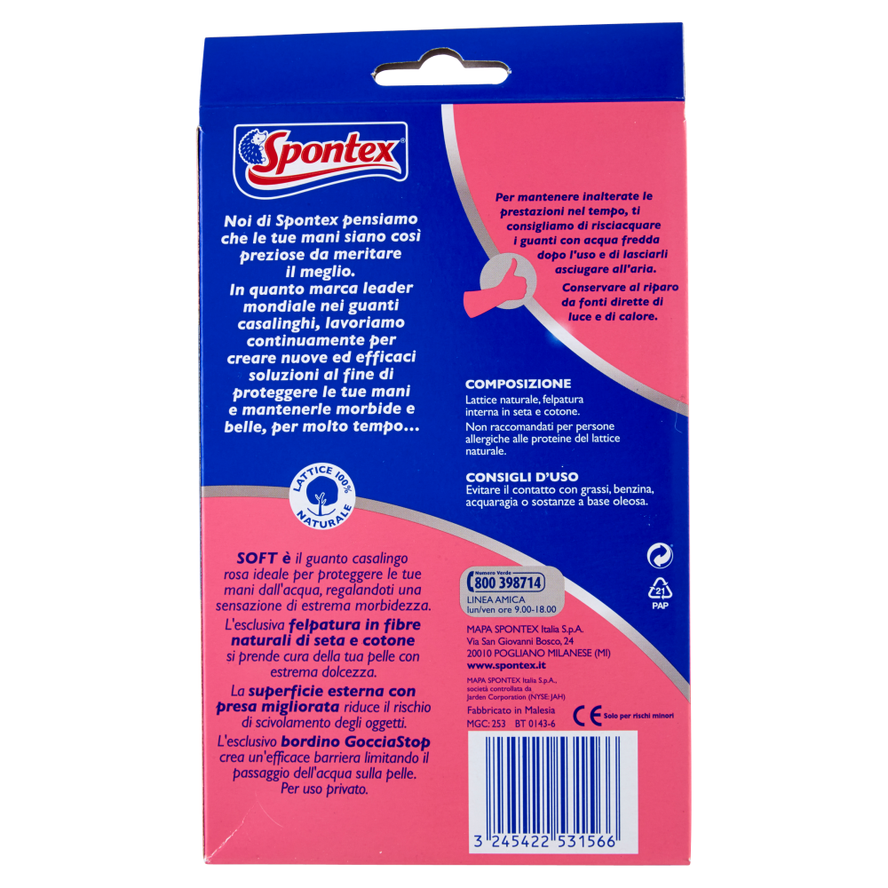 Spontex Guanti Casalinghi Comfort Taglia S