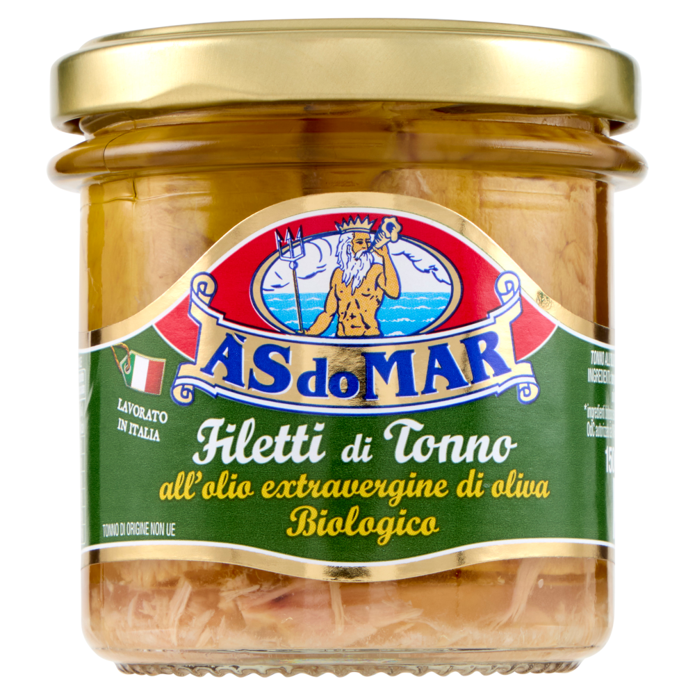 Asdomar Filetti di Tonno all'olio extravergine di oliva Biologico 150 g