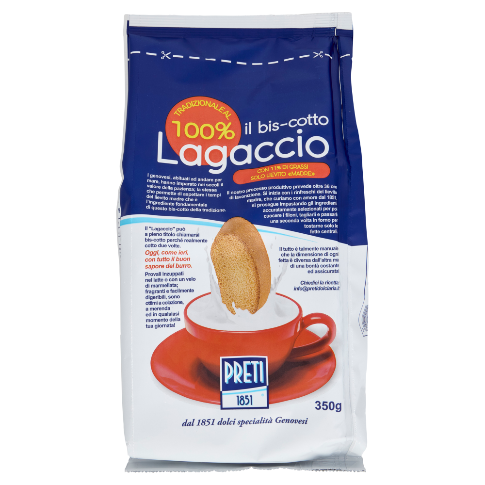Preti il bis-cotto Lagaccio Tradizionale al 100% 350 g