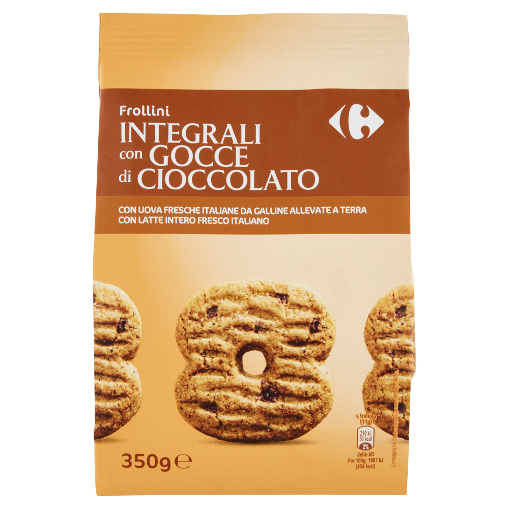 Carrefour Frollini Integrali con Gocce di Cioccolato 350 g