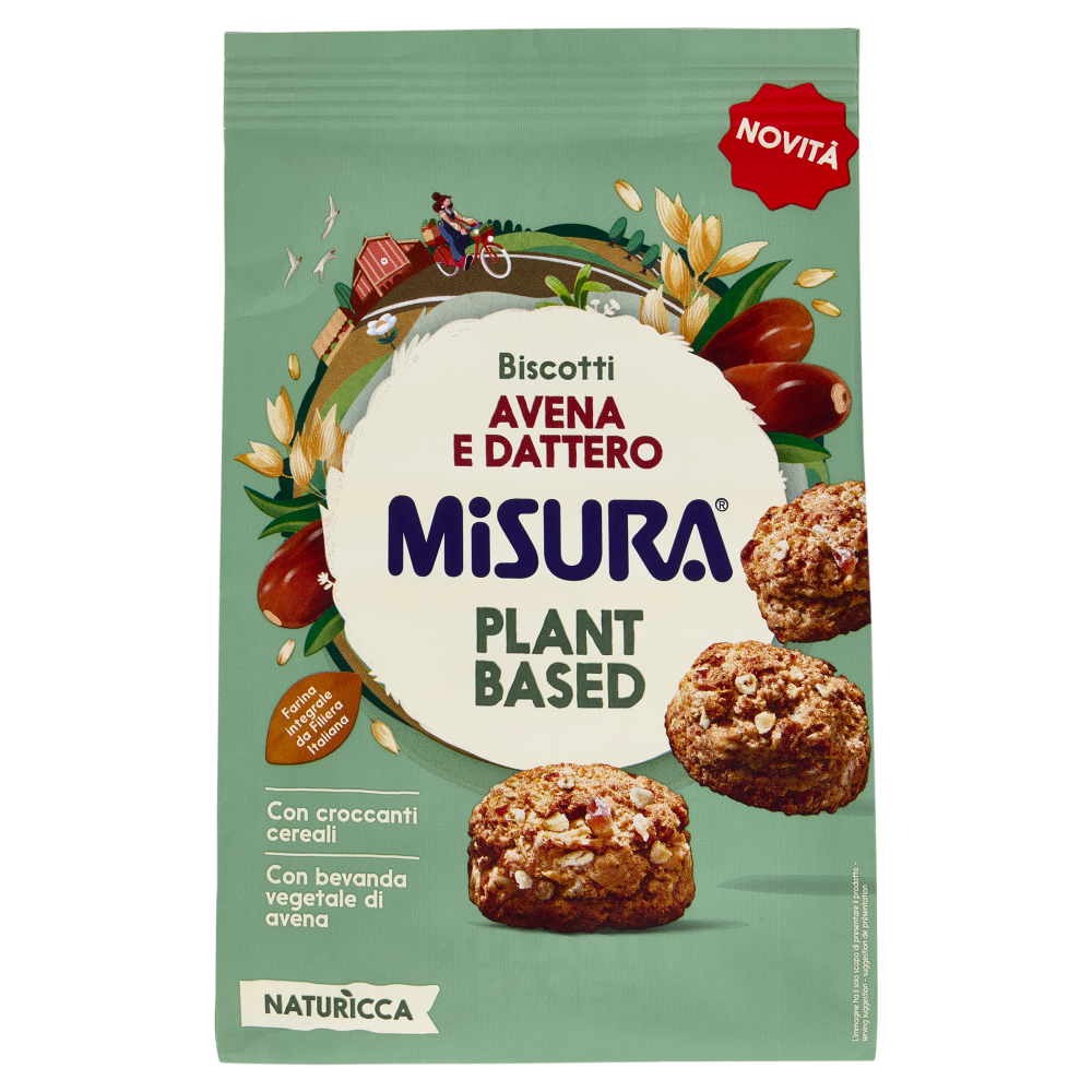 Misura Naturìcca Biscotti Avena e Dattero Plant Based 260 g