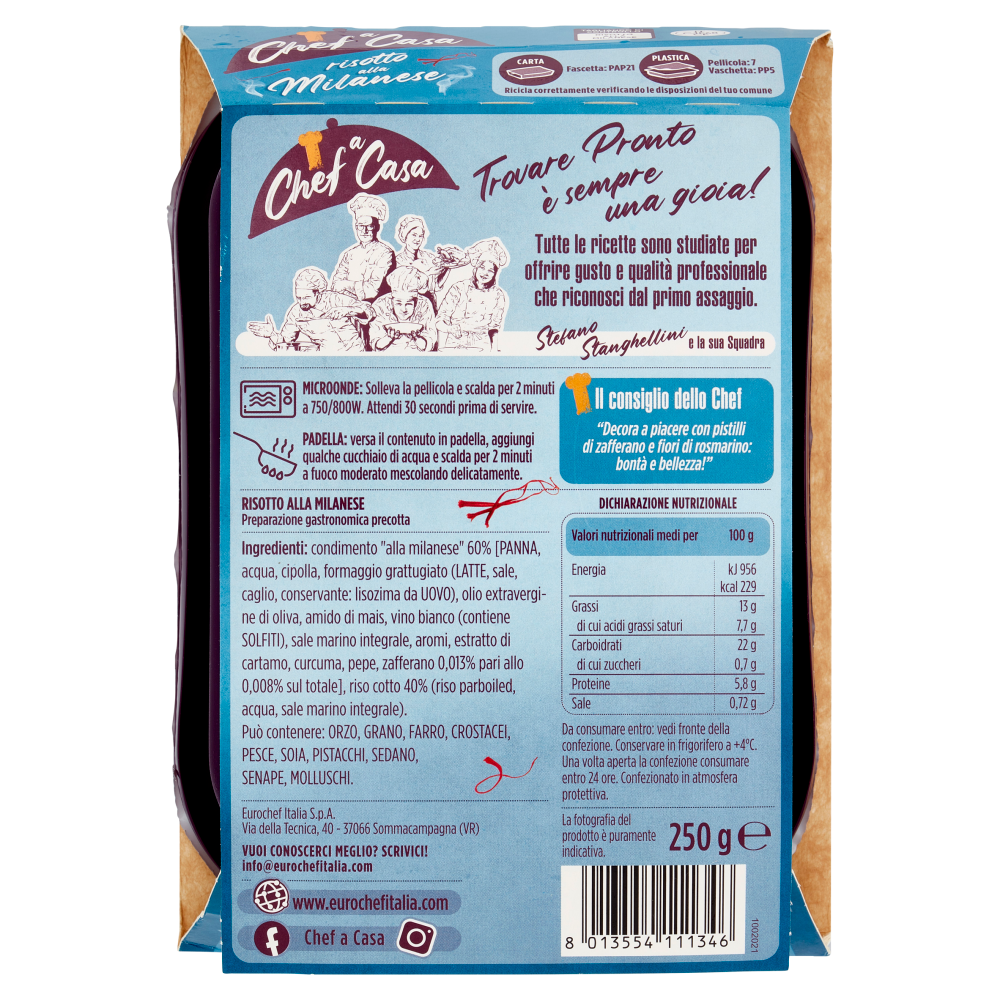 Chef a Casa risotto alla Milanese 250 g
