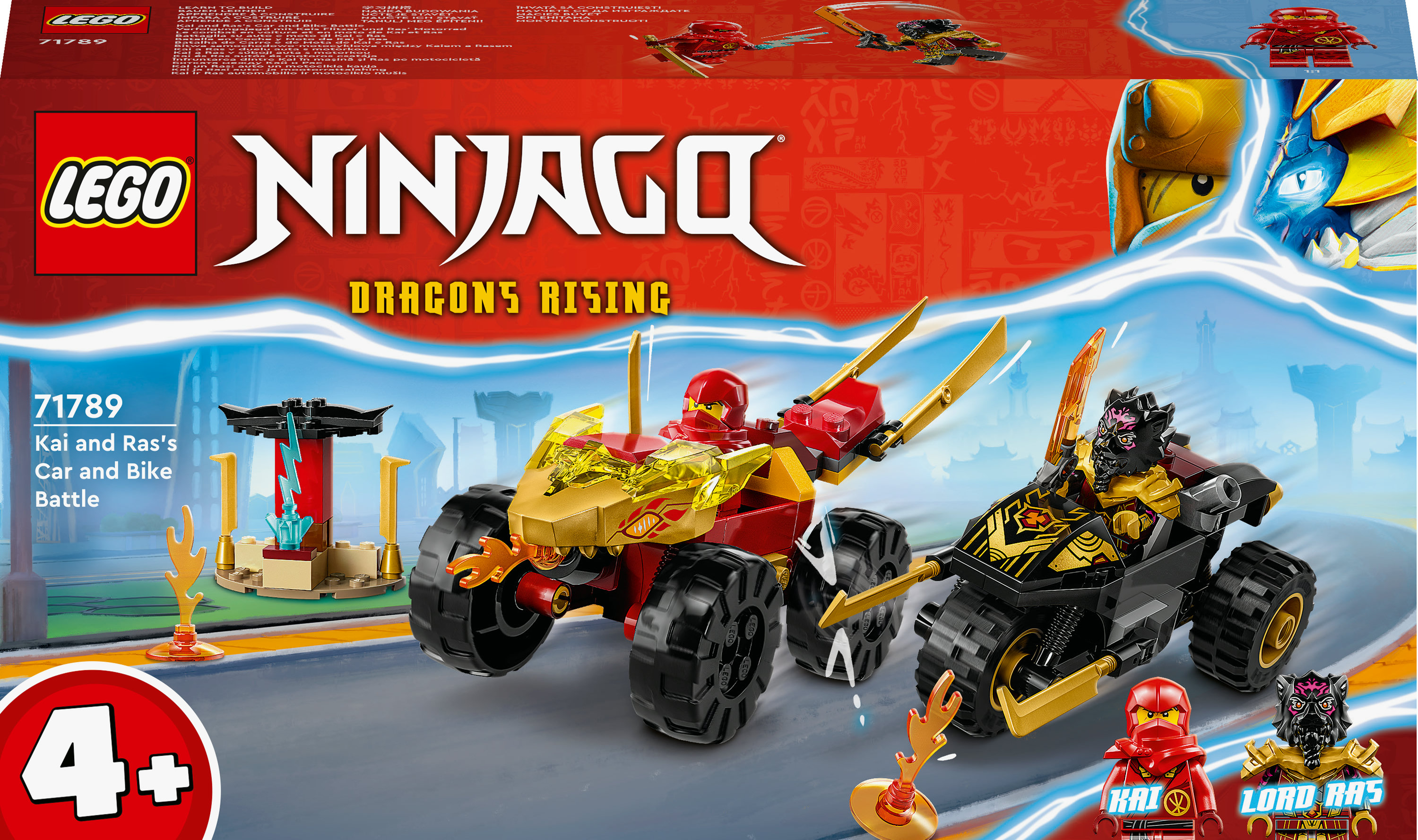 LEGO NINJAGO Battaglia su auto e moto di Kai e Ras