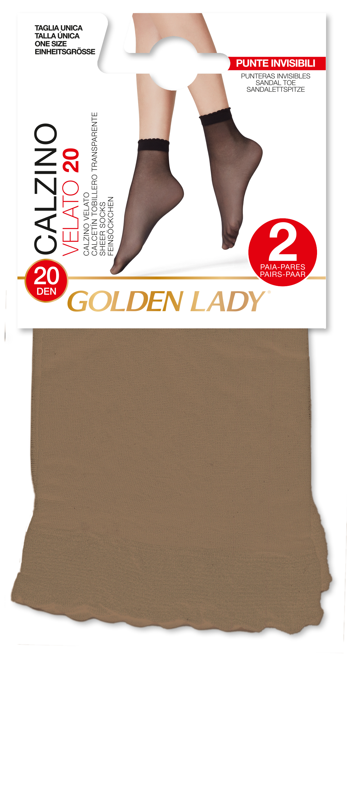 Golden Lady Calzino Velato 20 2Pz Melon