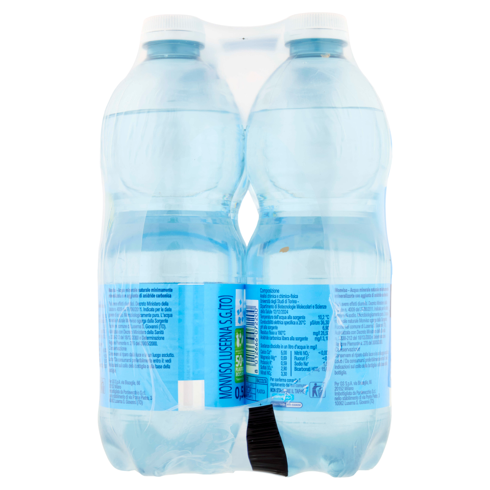 Carrefour Classic Frizzante Acqua Minerale Naturale Monviso 6 x 0,5 L