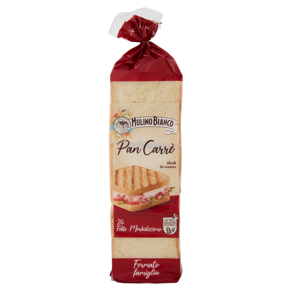 Mulino Bianco Pan Carr&egrave; Pane Ideale per Toast 24 fette 430g