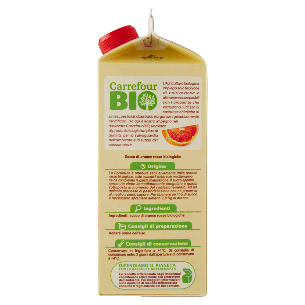 Carrefour Bio Spremuta di Arance rosse 750 ml