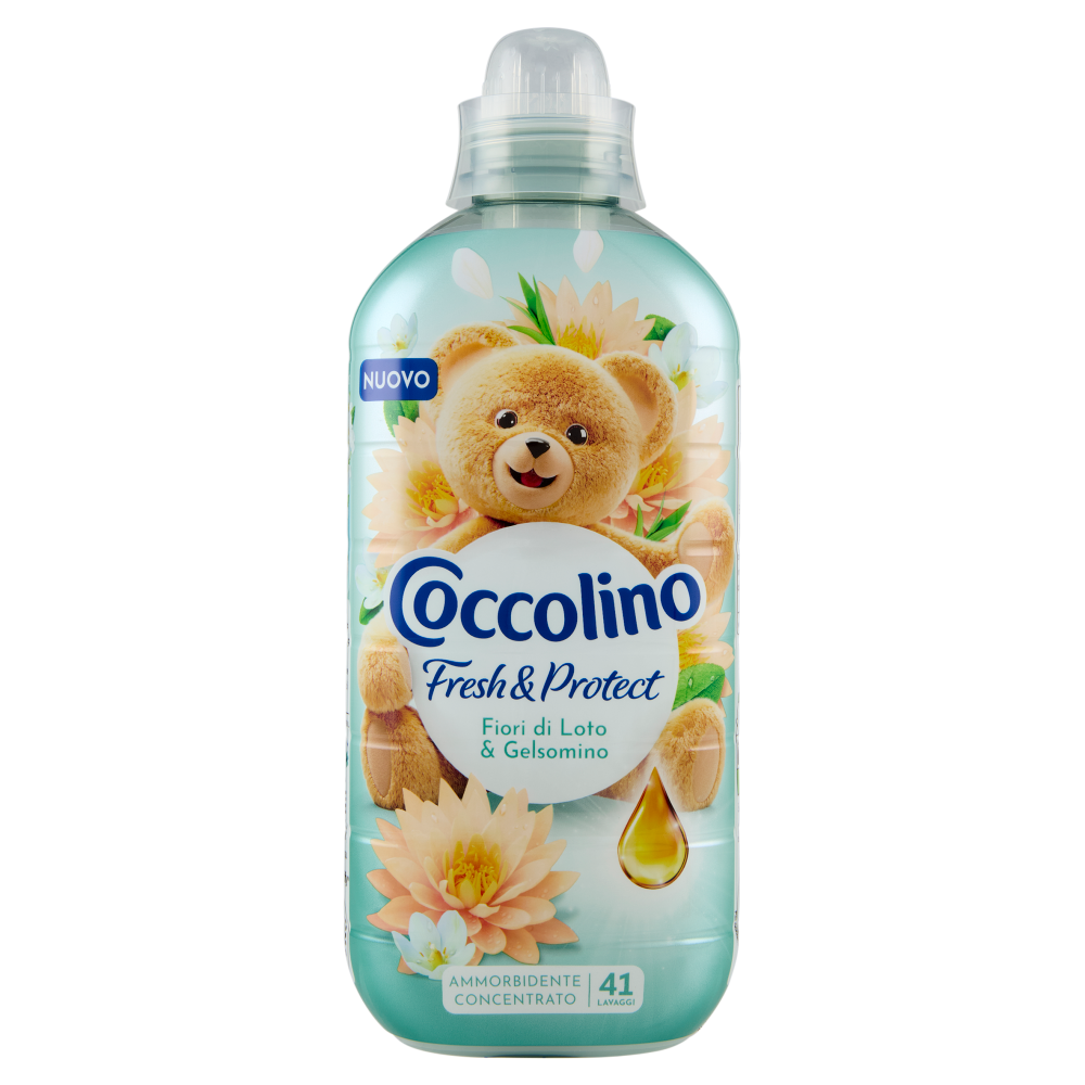 Coccolino Ammorbidente Concentrato Fresh & Protect Fiori di Loto & Gelsomino 41 Lavaggi 952 ml