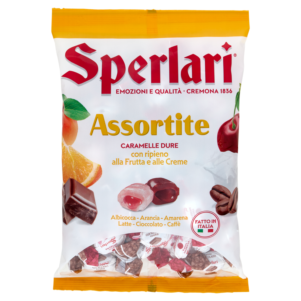 Sperlari Assortite Caramelle Dure con ripieno alla Frutta e alle Creme 420 g
