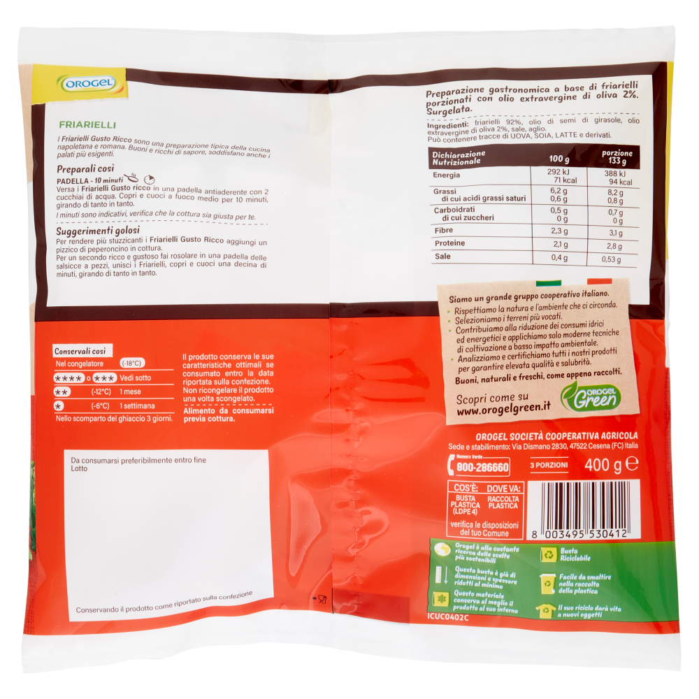 Orogel Gusto Ricco Friarielli Surgelati 400 g