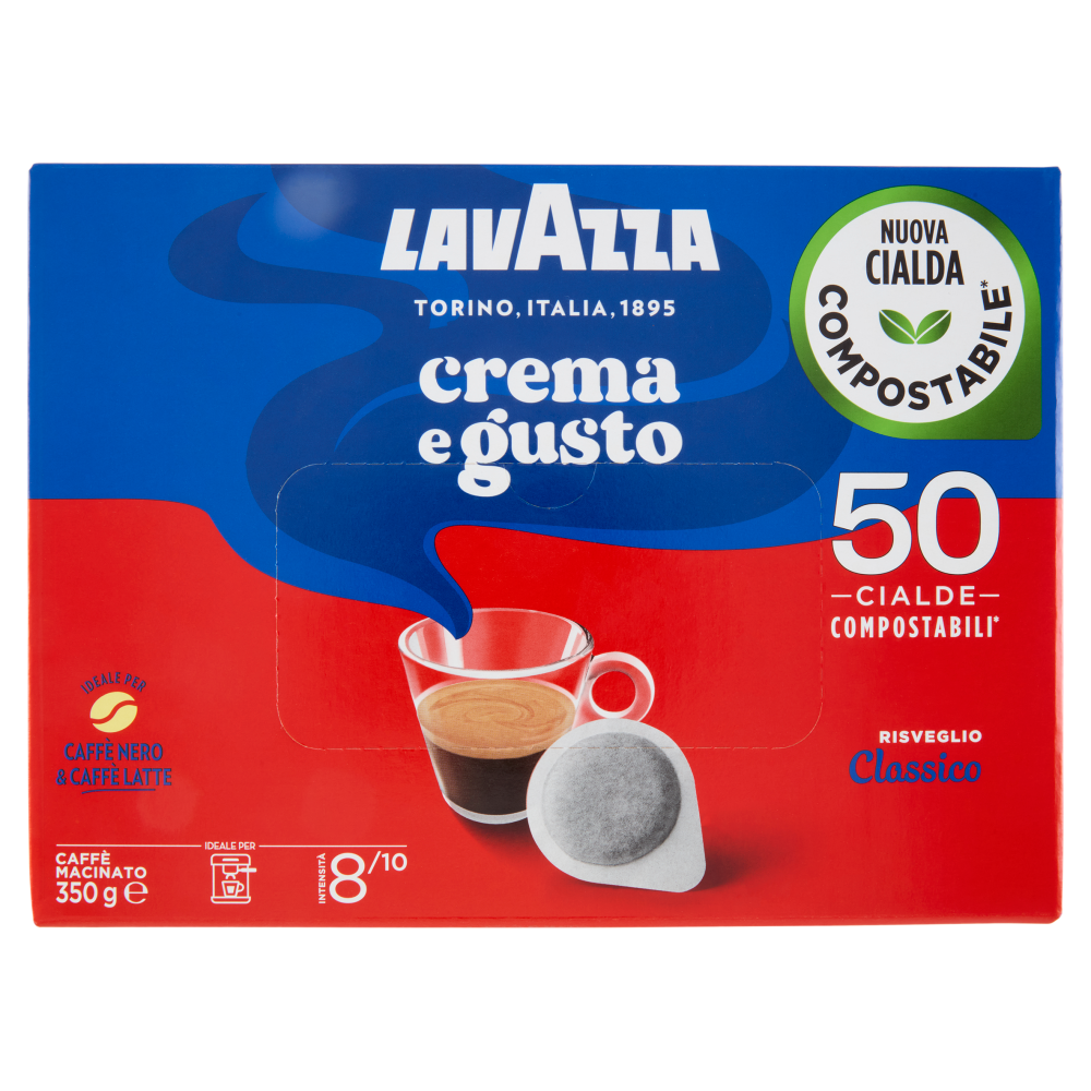 Lavazza crema e gusto Classico 50 Cialde Compostabili* 350 g