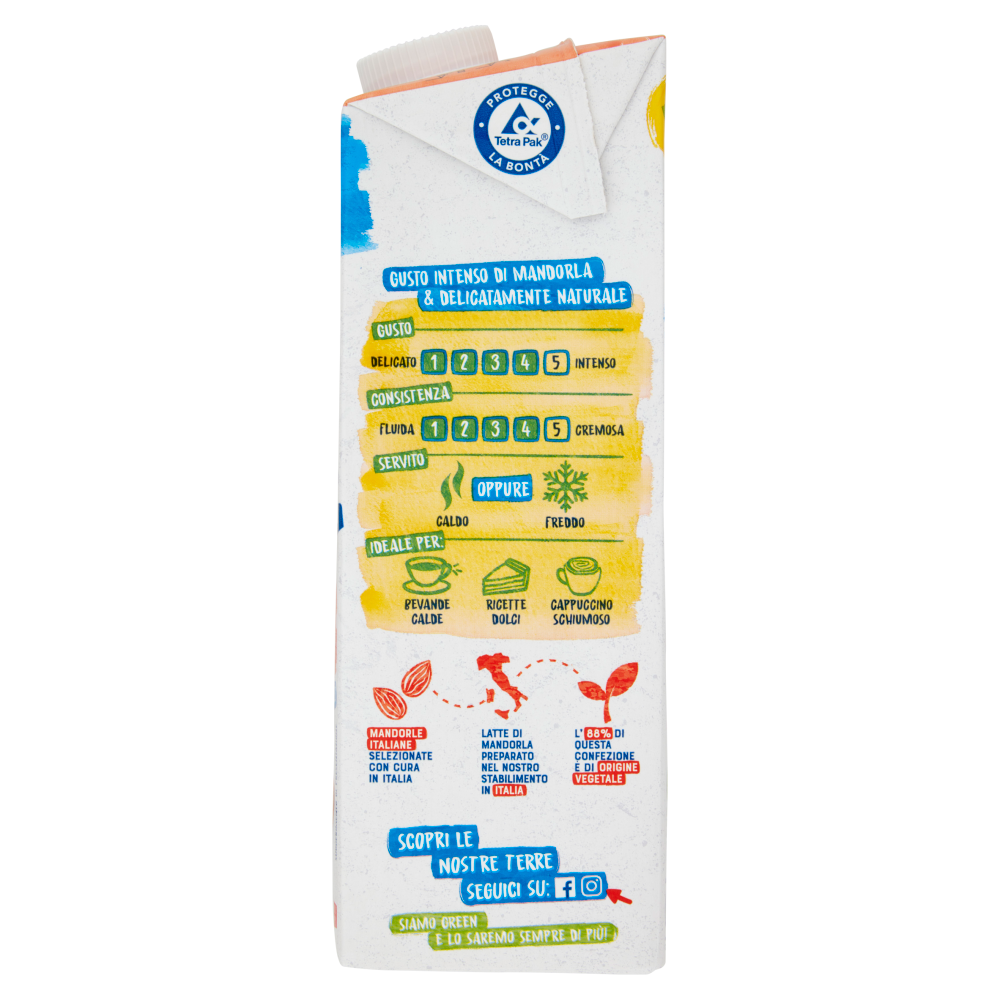 BJORG Mandorla Intensa 0% Zuccheri Bevanda Vegetale Bio, Senza Glutine, Prodotto in Italia, 1L